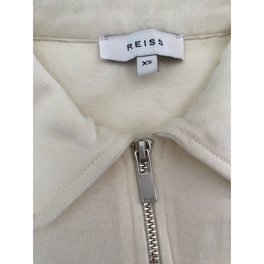 Reiss 100% Cotton Zipper Pullover Top - Picture 5 of 9